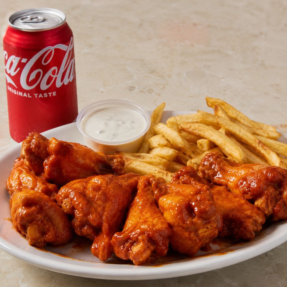 8 piece Wings combo with fries and soda