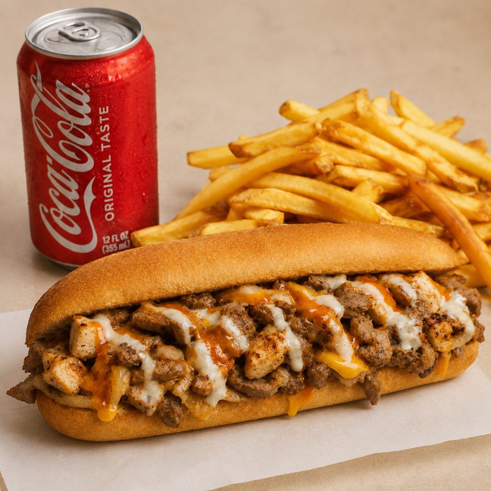 Waheed Special combo with fries and soda
